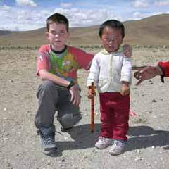 Peter Ryan and Dawa at Shishapangma Checkpoint